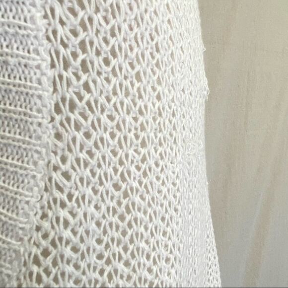 Eileen Fisher White Organic Linen Crochet Tunic Cover-up Size Small - Picture 13 of 13